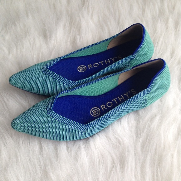 rothys aqua heather